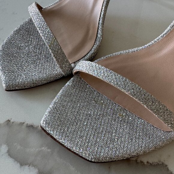 STUART WEITZMAN Nudistcurve Textured Ankle Strap Sandals - Picture 13 of 13